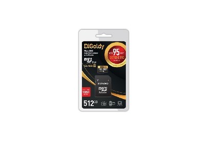DIGOLDY MicroSDXC 512GB Class10 + адаптер SD (95MB/s)