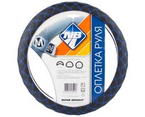 NOVA BRIGHT (M) экокожа, черная с прострочкой синей ромбиками 47561 NOVA BRIGHT (M) экокожа, черная с прострочкой синей ромбиками 47561