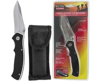 ECOS Нож туристический складной EX135 G10 черный 325135 ECOS Нож туристический складной EX135 G10 черный 325135