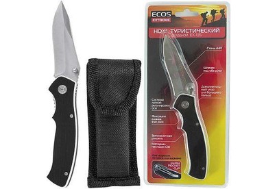 ECOS Нож туристический складной EX135 G10 черный 325135