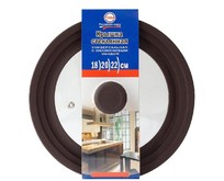 TIMA Крышка стеклян. с силикон/обод на 3 размера 182022 коричневая 48182022BR TIMA Крышка стеклян. с силикон/обод на 3 размера 182022 коричневая 48182022BR