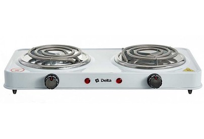 DELTA D705 двухконфорочная спираль белая (5)