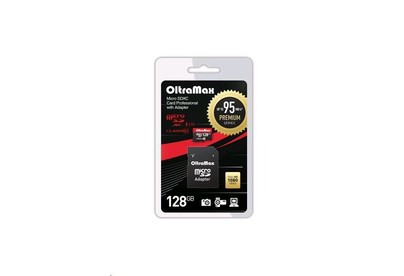 OLTRAMAX MicroSDXC 128GB Class 10 UHS1 PREMIUM (U3) + адаптер (SD 95 MB/s) [OM128GCSDXC10UHS1PrU3]