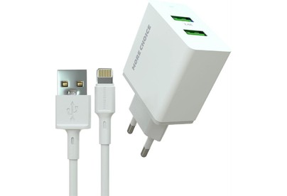 MORE CHOICE (4610196409028) NC11i СЗУ 2USB 2.4A для Lightning 8pin White