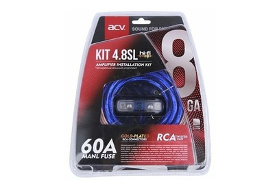 ACV KIT 4.8SL (SILVER=ECO) (4кан усилля 8AWG/MINI ANL 60A)