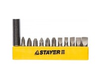 STAYER MASTER 2609H12_z01 набор бит в держателе (уп.10шт) STAYER MASTER 2609H12_z01 набор бит в держателе (уп.10шт)