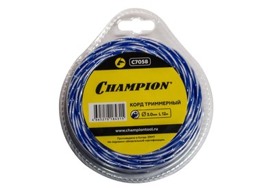 CHAMPION C7058 Корд трим.SKYCUTTER 3.0мм* 12м (витой квадрат)