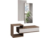 МЕБЕЛЬКОМПЛЕКС ЛАЙТ Туалетный столик с зеркалом Шимо темный / Шимо светлый/МК (1 кор.)