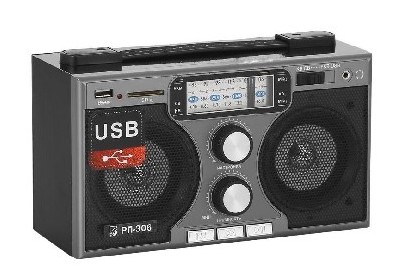 БЗРП РП306 УКВ 64108МГц, бат. 4*R20, 220V, USB/SD, 2 динамика