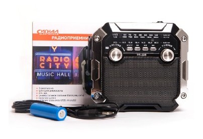 СИГНАЛ РП228 УКВ 64108МГц, 220V, акб 1200mA/h, USB/microSD/AUX, светодиодный фонарь/дискосвет