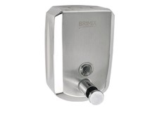 BRIMIX 643 Дозатор жидкого мыла настенный, металический с глазком, из нерж.стали 201, на 500 мл ХРОМ