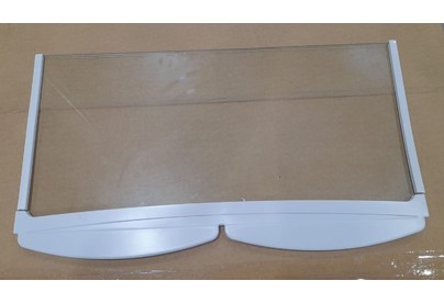 DON зч Полка стеклянная 495 х 272 х 4 с обрамлением нижняя (для холодильников с верхней МК)