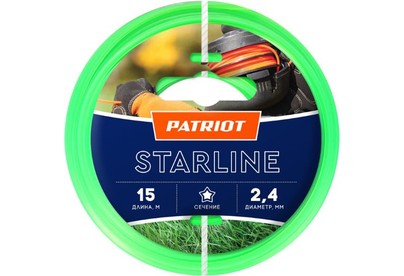 PATRIOT 805201061 D 2,4 мм L 15 м (звезда, зеленая)
