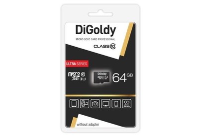 DIGOLDY 64GB microSDXC Class10 UHS1 [DG064GCSDXC10 UHS1AD w]