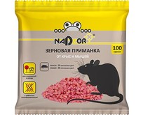 NADZOR Зерновая приманка от мышей и крыс, 100г, NASA367 NADZOR Зерновая приманка от мышей и крыс, 100г, NASA367