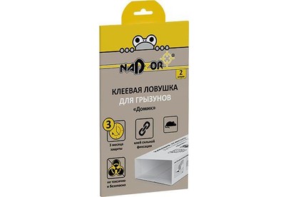 NADZOR Клеевая ловушка для грызунов ?Домик?, 2 шт/уп., NASDFR1