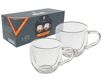 LEONORD Набор из 2 чашек AROMA (2*150 мл) с двойными стенками (боросиликатное стекло) LEONORD Набор из 2 чашек AROMA (2*150 мл) с двойными стенками (боросиликатное стекло)