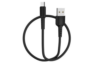 BOROFONE (6957531099499) BX16 USB (m)microUSB (m) 1м 2.0A силикон черный