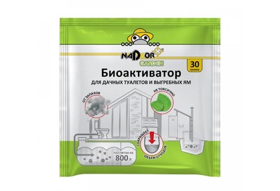 NADZOR Биоактиватор для дачных туалетов и септиков, 30 гр., в порошке, универсальный, Garden BIOWC3