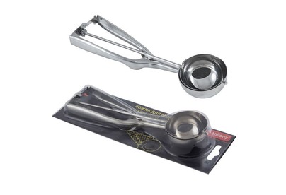 MALLONY Ложка для мороженого механическая, 6см (нерж.сталь) (003880)