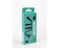 AKSBERRY (6972969383217) X155 для MicroUSB 1м 2.4A черный AKSBERRY (6972969383217) X155 для MicroUSB 1м 2.4A черный