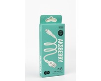 AKSBERRY (6972969383224) X155 для MicroUSB 1м 2.4A белый AKSBERRY (6972969383224) X155 для MicroUSB 1м 2.4A белый