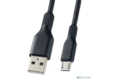 PERFEO (U4807) USB A вилка  Micro USB вилка, 2.4A, черный, 1 м, Micro SOFT