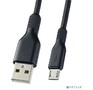 PERFEO (U4807) USB A вилка  Micro USB вилка, 2.4A, черный, 1 м, Micro SOFT