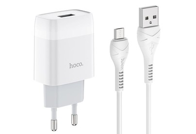 HOCO (6931474713001) C72A 1USB 2.4A MICRO USB 1м белый