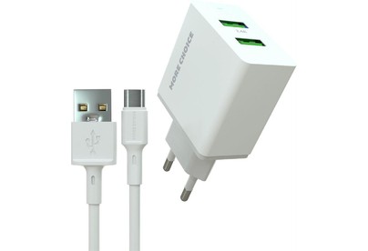 MORE CHOICE (4610196409042) NC11a СЗУ 2USB 2.4A для TypeC White