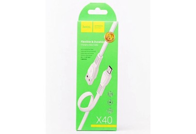HOCO (6931474711687) X40 USB (m)microUSB (m) 1.0м  белый