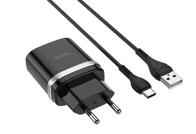 HOCO (6931474716293) C12Q 1USB 3.0A QC3.0 TYPEC 1м черный