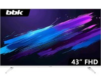 BBK 43LEM1044/FTS2C Full HD белый безрамочный
