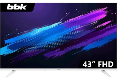 BBK 43LEM1044/FTS2C Full HD белый безрамочный