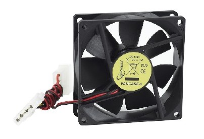 GEMBIRD Вентилятор (FANCASE4), 80x80x25, втулка, 4 pin Molex, провод 30 см