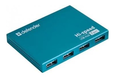 DEFENDER (83505) Septima Slim USB2.0, 7портов,блок питания2A