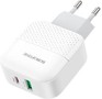 BOROFONE (6931474727343) BA46A White СЗУ 1USB 3.0A QC3.0 быстрая зарядка