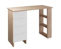 МЕБЕЛЬКОМПЛЕКС ЛАЙТ Стол письменный 4Я Дуб сонома/Белый