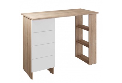 МЕБЕЛЬКОМПЛЕКС ЛАЙТ Стол письменный 4Я Дуб сонома/Белый