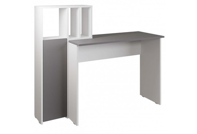 МЕБЕЛЬКОМПЛЕКС ЛАЙТ Стол рабочий комбинированный Белый/Серый шифер
