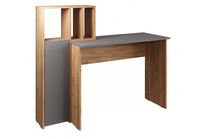 МЕБЕЛЬКОМПЛЕКС ЛАЙТ Стол рабочий комбинированный Дуб золотой крафт/Серый шифер