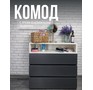 МЕБЕЛЬКОМПЛЕКС НОВА Комод 3 ящика Антрацит/Белый (1 кор.)