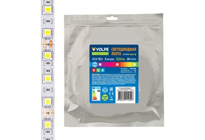 VOLPE (UL00004541) ULSQ210 505030LED/m10mmIP20DC12V7,2W/m5MRGB катушка в герметичной упаковке