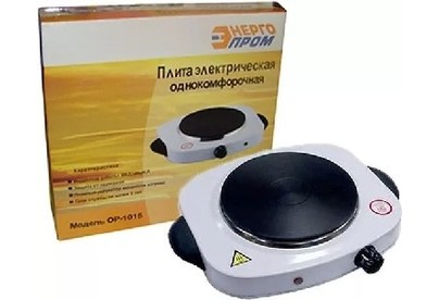 ЭНЕРГОПРОМ OP1015C Плитка электрическая 1кон.с чугунным нагреват. элем. d.180мм