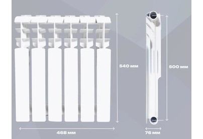 PROFI BI 500/80 B20 биметаллический6 секций 0000025019