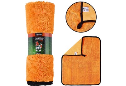 LISA LS0114 из суперплотной микрофибры для чистки, сушки и полировки кузова 32х43см, высокий ворс, плотность 750г/м2 48880