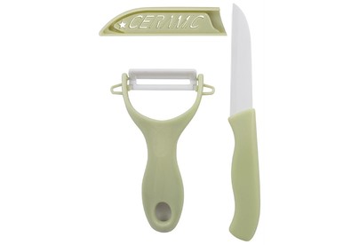 MALLONY Набор кухонный CERAMIC (2 предмета): нож, овощечистка (008662)