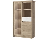 АНРЭКС SOMMA Шкаф с витриной 1V1D1S2N, цвет дуб сонома/сосна каньон (2 уп)