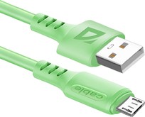 DEFENDER (87108GRN) USB кабель F207 Micro 1м,2.4А,силикон