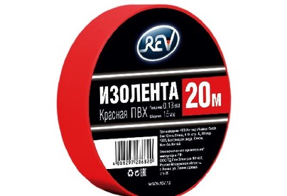 REV 28682 0 ПВХ 0,13*15мм Красная 20м